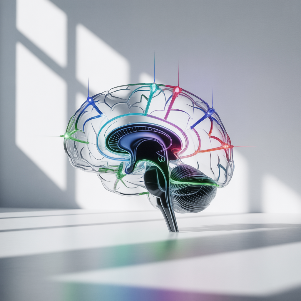 Vibrant, abstract brain graphic showing subcortical neural network illustration as a visual metaphor for neuroscience powered performance. Vibrant, abstract brain graphic showing subcortical neural network illustration as a visual metaphor for neuroscience powered performance.